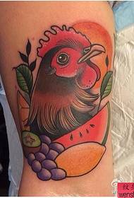 skole kylling tatoveringsmønster