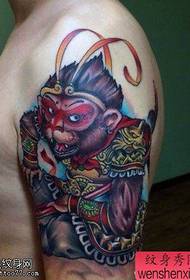 Tattoo show, recommend a big arm color Sun Wukong tattoo works