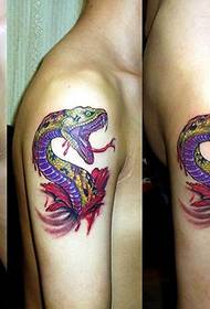 Dongguan Tattoo Show Picture Princess Dragon Tattoo Works: Arm Snake Tattoo