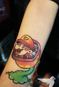 Arm color colored mario uncle tattoo works
