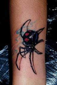 Brazo patrón de tatuaxe de araña agradable
