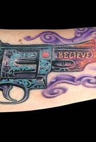 Kar pisztoly tetoválás minta