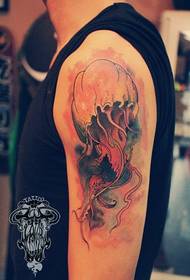 In earm jellyfish tattoo patroan