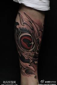 Arm mechanical eye tattoos are shared by the tattoo shop