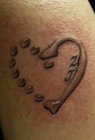 Dobro izgleda ljubavni uzorak tetovaža kapljice vode