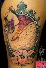 a personalized swan tattoo pattern