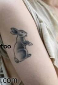 Arm cute bunny tattoo pattern