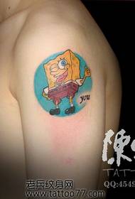 Paže kreslený houba dítě tetování vzor