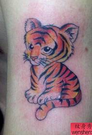 Arm tiger tattoo work