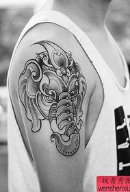 Arm stings elephant tattoos