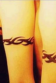 Arm couple totem armband tattoo pattern