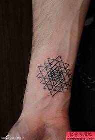 Wrist geometric tattoo pattern