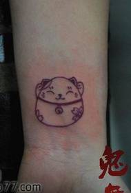 手臂超可爱的小猫咪纹身图案