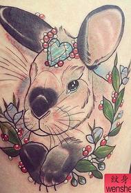 leg Kleur konijn tattoo patroan