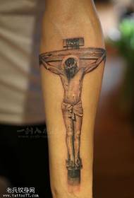 Arm Jesus tattoos are shared by the tattoo hall