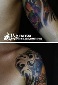 Arm trend handsome Tang lion tattoo pattern