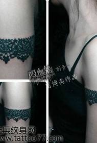 Beauty arm fashion classic lace tattoo pattern