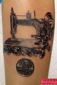 Tattoo show, recommend an arm creative sewing machine tattoo work