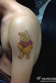Arm fashion cute cartoon bear tattoo pattern