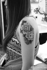 Woman arm peony tattoo tattoo picture is shared by tattoo show