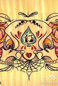 A colorful spider web rose tattoo manuscript