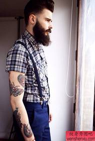 male arm personality tattoo pattern