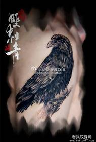 Modèle classique de tatouage corbeau cool