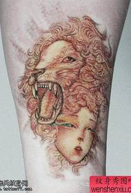 Arm beauty and beast tattoo works are shared by the tattoo show