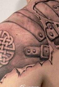 Paže tetování vzor: paže roztrhané brnění tetování vzor