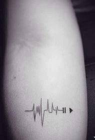 Mali, svježi uzorak tetovaža EKG-a