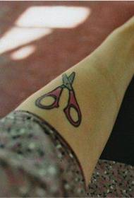 arm scissors tattoo pattern