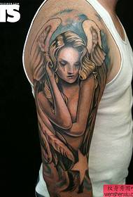 Arm creative cute angel tattoo work
