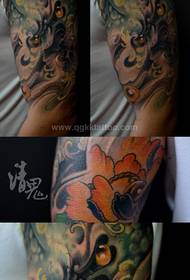 Man arm trend cool Tang lion tattoo pattern