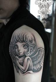 Tattoo show, recommend an arm angel wings tattoo work
