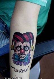 Tattoo show, recommend an arm color creative clown tattoo