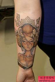 paže dívka tetování vzor