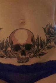 abdomen tattoo famkes buikplanten en foto's fan skull-tatoeaazjes