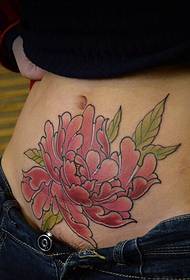 image de tatouage fleur pivoine oeil