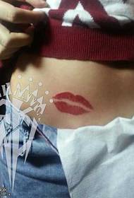 abdomen kiss tattoo pattern