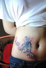 břicho čerstvý květ tetování obrázek