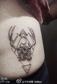 abdominal geometric element antler lipalesa tattoo