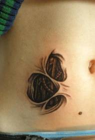 Vrouwelijke buik totem tattoo