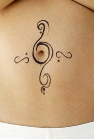 abdominal around the navel Totem Tattoo Pattern