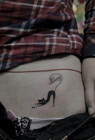 girl cat tattoo pattern Daquan