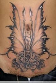 abdomen klassisk engel alv tatovering mønster