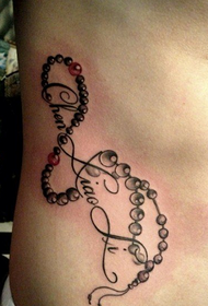 personlig mage pärla tatuering mönster