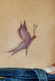 Purpura Papilio-Tatuo-Ŝablono por Abomenaj Flugoj