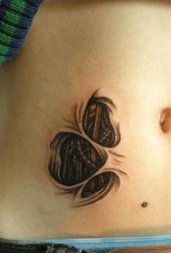 girl belly abdomen abstract tattoo