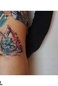 Bauch Aquarell Katze Tattoo Muster