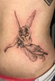 Tattoo guardian angel girl belly black gray guardian angel tattoo picture